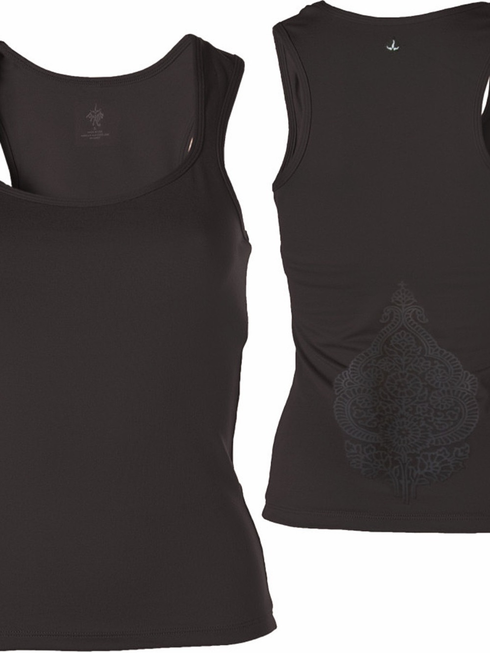 Prana Mahdia Maura Black Floral Mandala Print Yoga Tank Top Size Large - Picture 9 of 9